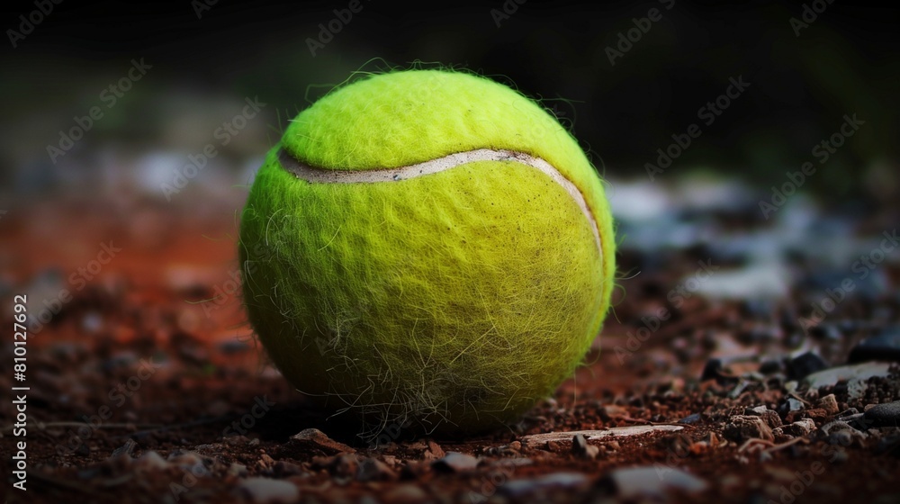 Ultra HD picture of a lime green tennis ball, isolated for sports equipment and fitness advertising