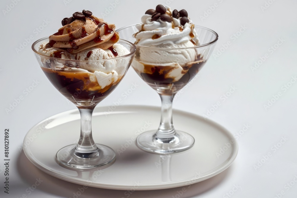 Gelato Affogato with Espresso Drizzle and Chocolate-Covered Beans Gelato Affogato with Espresso Drizzle and Chocolate-Covered Beans