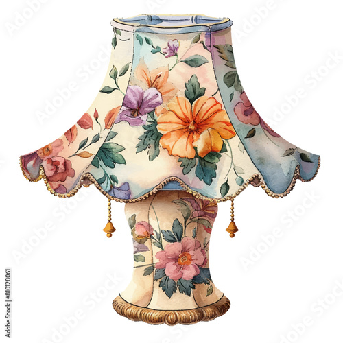 lampshade vector illustration in watercolor style photo