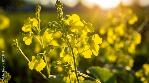 Vibrant yellow wildflowers in the sunlight