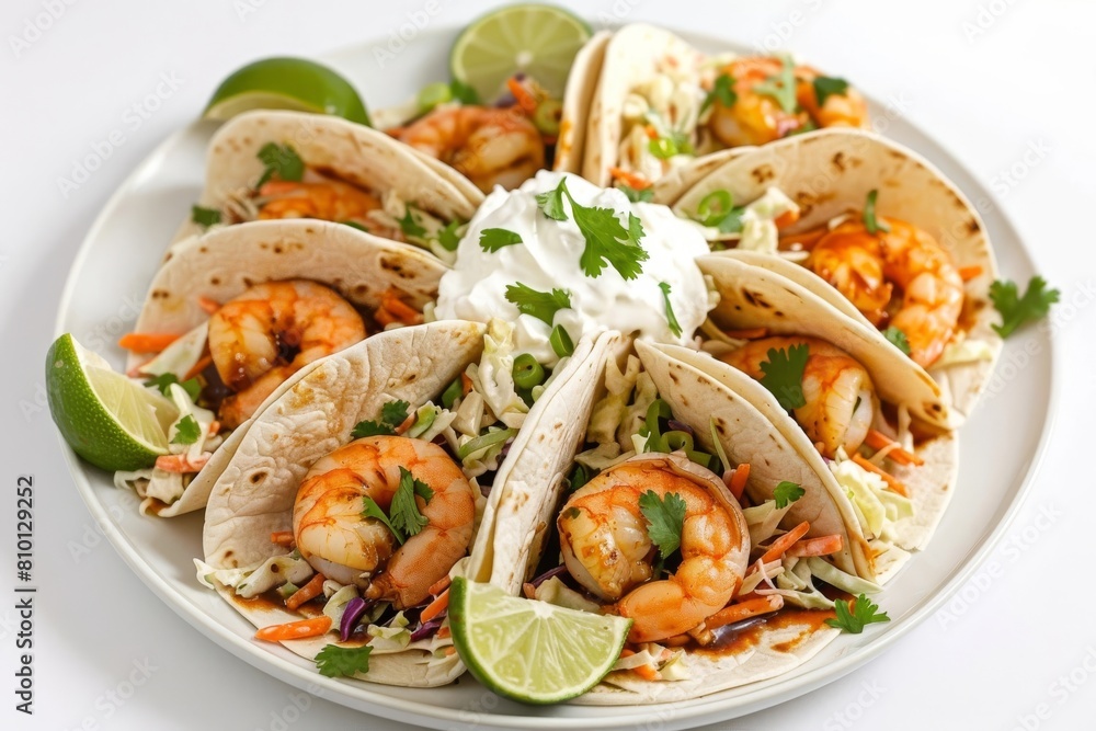 Zesty Adobo Shrimp Tacos with Smoked Chipotle Coleslaw Zesty Adobo Shrimp Tacos with Smoked Chipotle Coleslaw