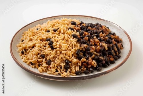 Aromatic Adobo Rice and Black Beans Dish