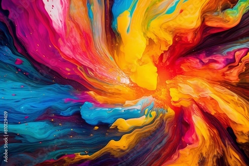 Vibrant abstract paint splash