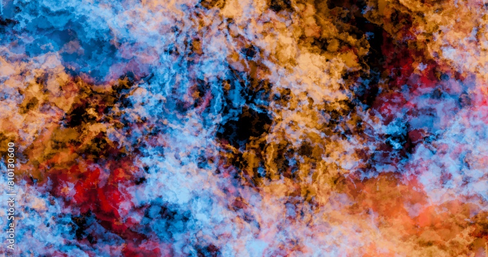 Abstract galactic colorful clouds background. 3D rendering.