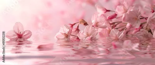 Panel kuchenny z motywem Piękne kwiaty na wodzie w kolorze różowym