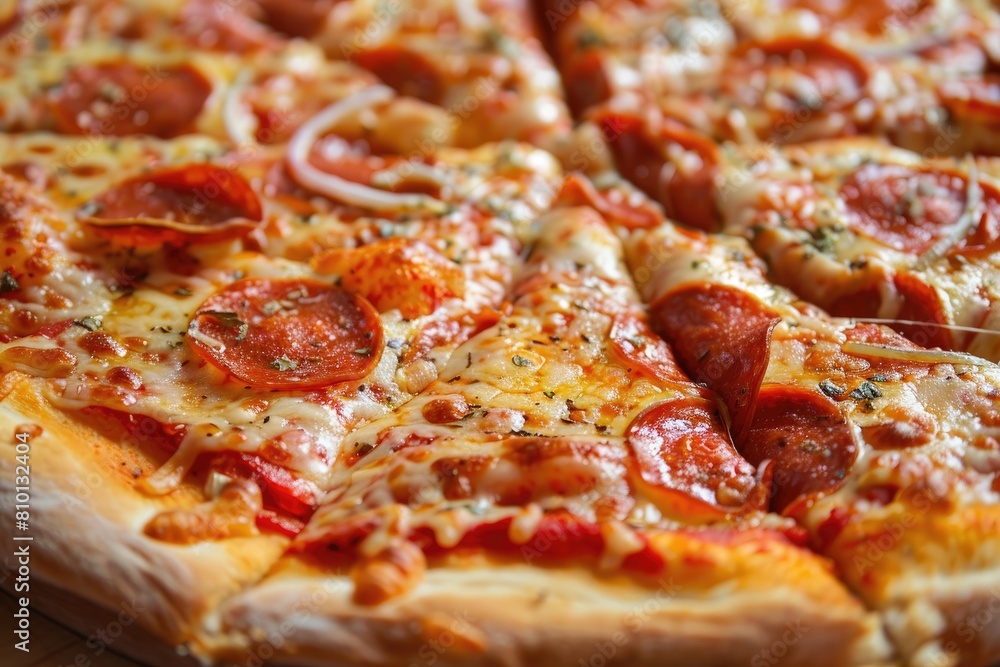 This mouthwatering pizza is the perfect combination of crispy crust, tangy sauce, and gooey cheese This mouthwatering pizza is the perfect combination of crispy crust, tangy sauce, and gooey cheese