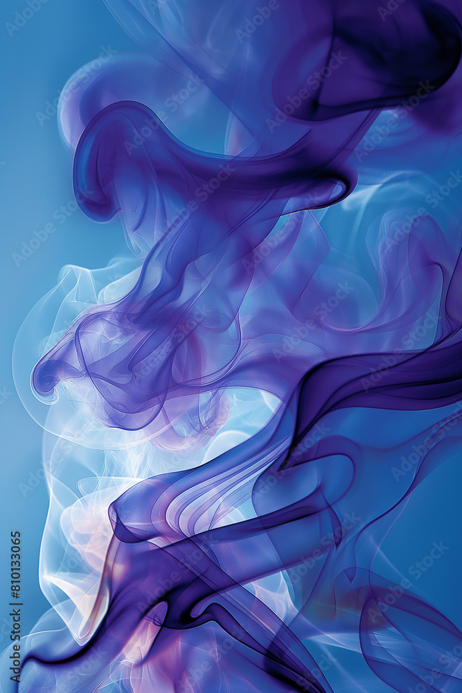Abstract smoke background. Blue and purple color combination. 