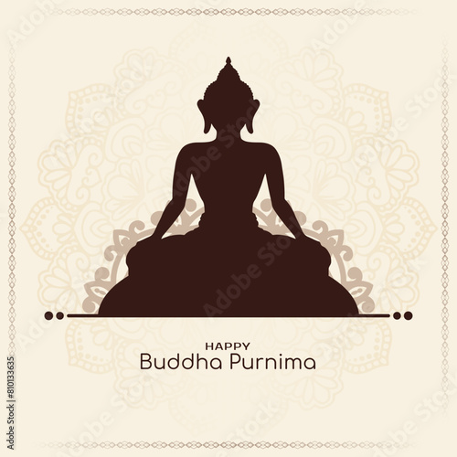 Elegant Happy Buddha Purnima Indian festival background