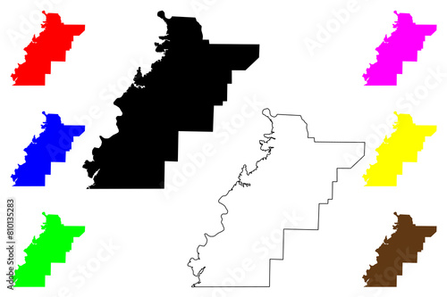 Talladega County, Alabama (Counties in Alabama, United States of America,USA, U.S., US) map vector illustration, scribble sketch Talladega map