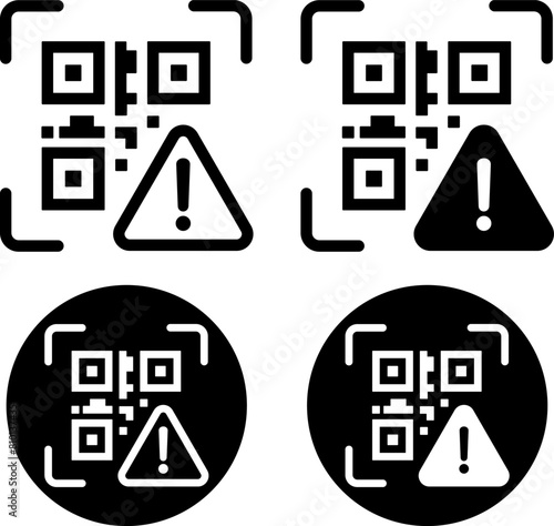 QRコードの読み込み　警告　アイコンセット