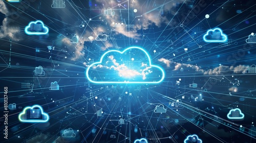An expansive view of interconnected cloud-based storage solutions © Cloudyew