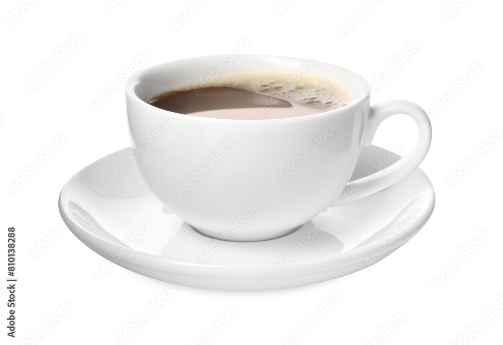 Aromatic coffee in cup isolated on white Aromatic coffee in cup isolated on white