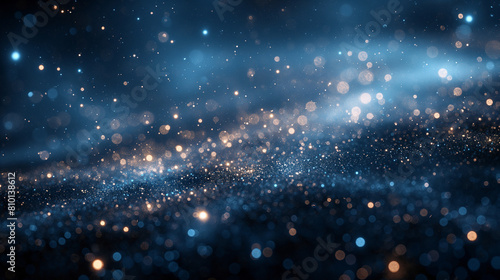 The image is a beautiful blue sky with a lot of stars