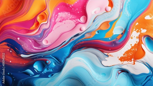 Wallpaper Mural Vibrant abstract fluid art background Torontodigital.ca