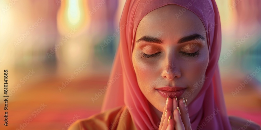 Close up portrait of charming sensual arab woman doing yoga, healthy life concept Close up portrait of charming sensual arab woman doing yoga, healthy life concept