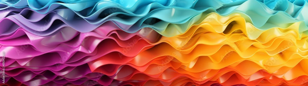 Vibrant colorful wavy fabric background Vibrant colorful wavy fabric background