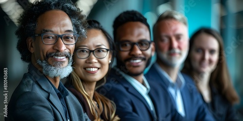 Diverse executive team led by CEO collaborates on research plan. Concept Executive Leadership, Research Collaboration, Diverse Team, CEO-Led, Strategic Planning