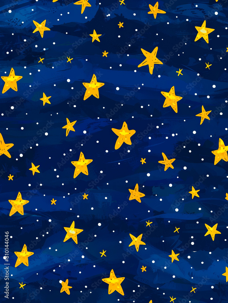 Seamless pattern with stars on the night sky. Seamless pattern with stars on the night sky.