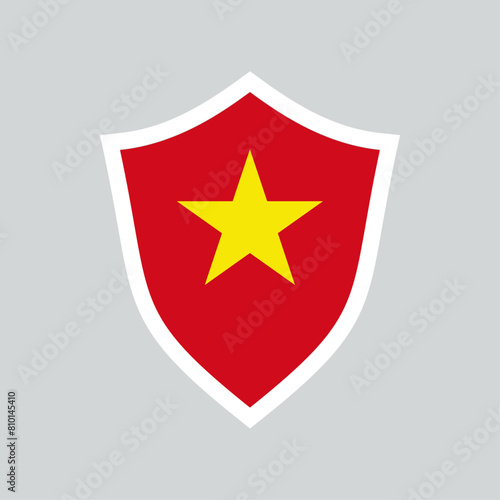 Vietnam Flag in Shield Shape Frame Free Download Vietnam Flag in Shield Shape Frame - GFXLoad