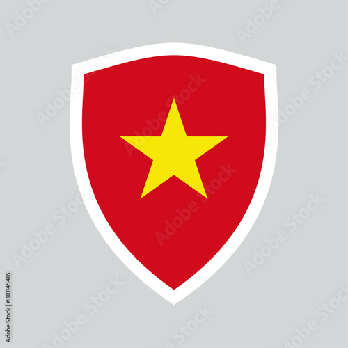 Vietnam Flag in Shield Shape Frame Free Download Vietnam Flag in Shield Shape Frame - GFXLoad
