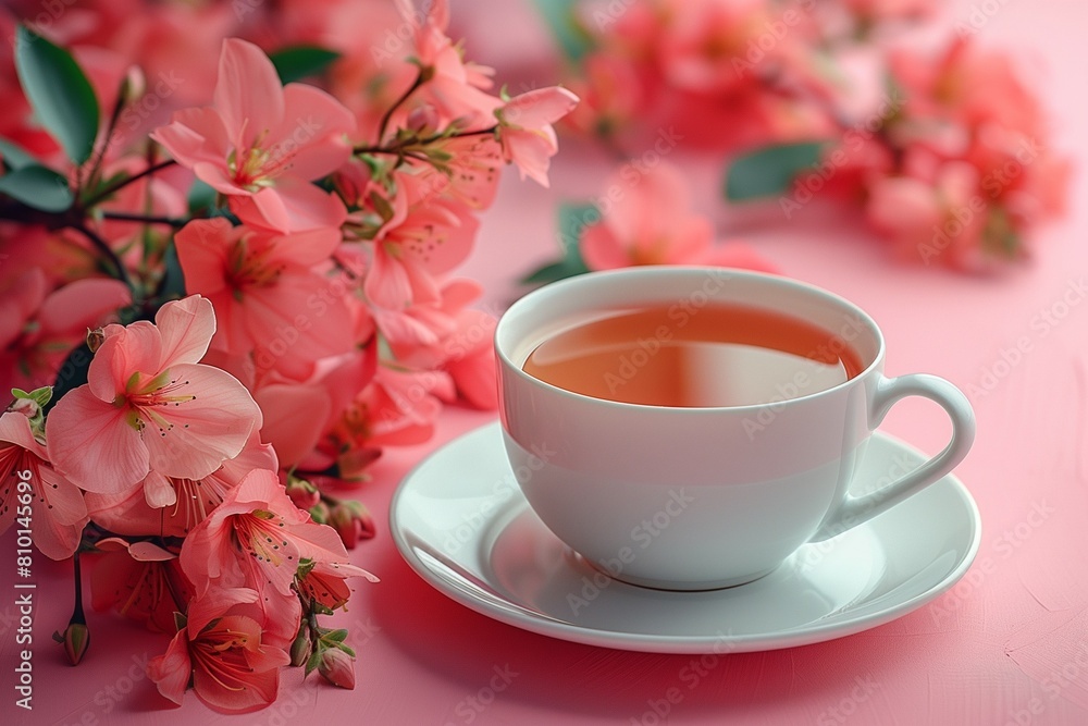 cup of tea and flowers cup of tea and flowers