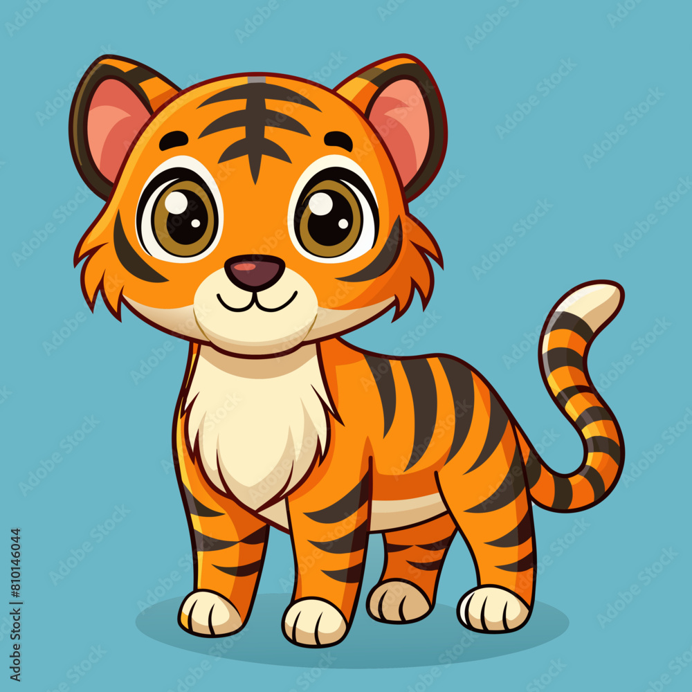 cartoon tiger cub vector illustration cartoon tiger cub vector illustration