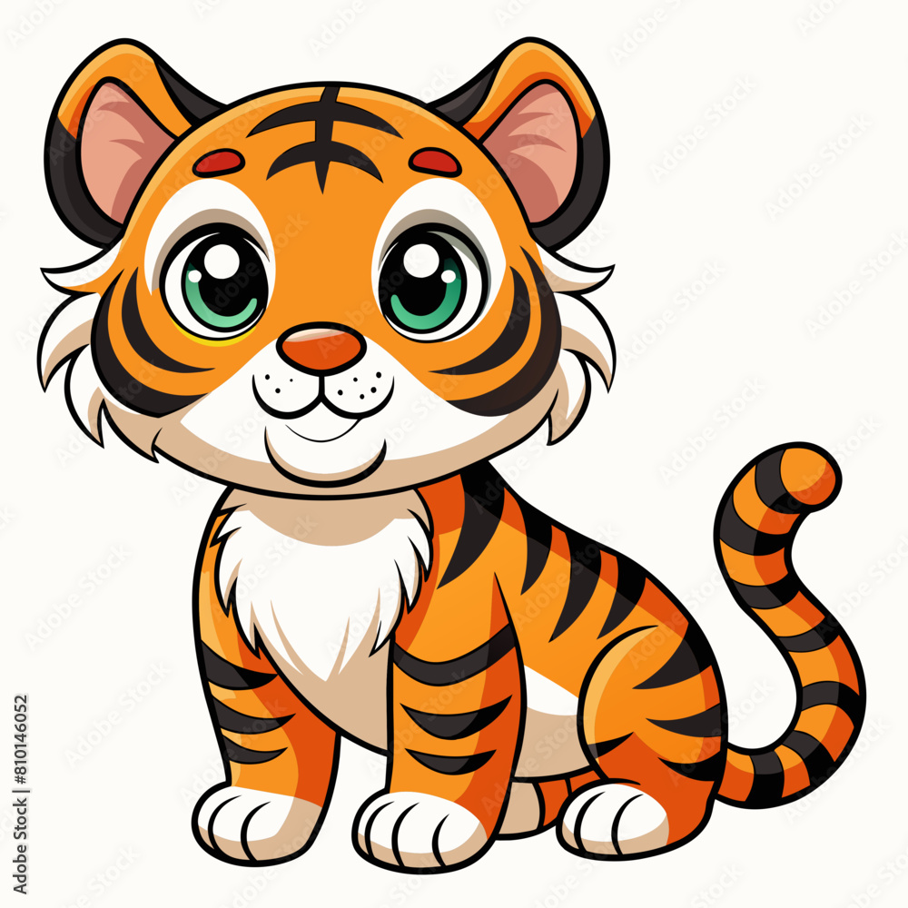 cartoon tiger cub vector illustration cartoon tiger cub vector illustration