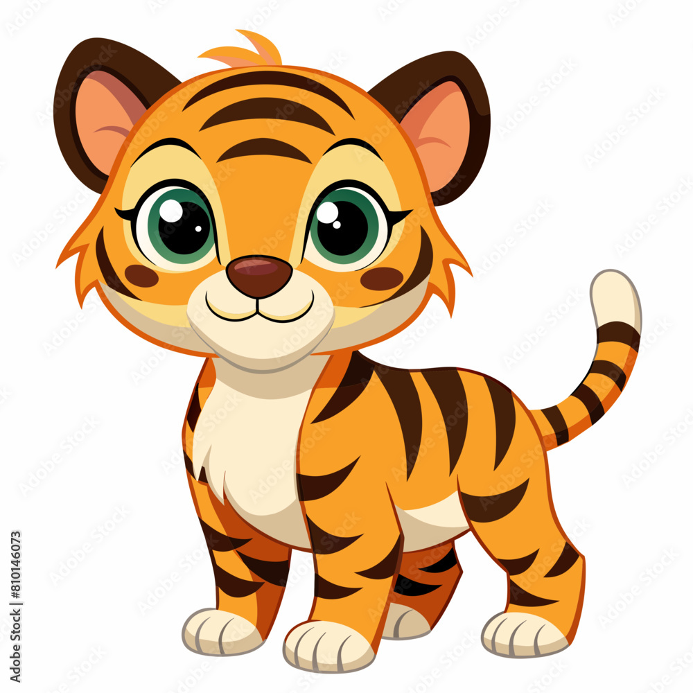 cartoon tiger cub vector illustration cartoon tiger cub vector illustration
