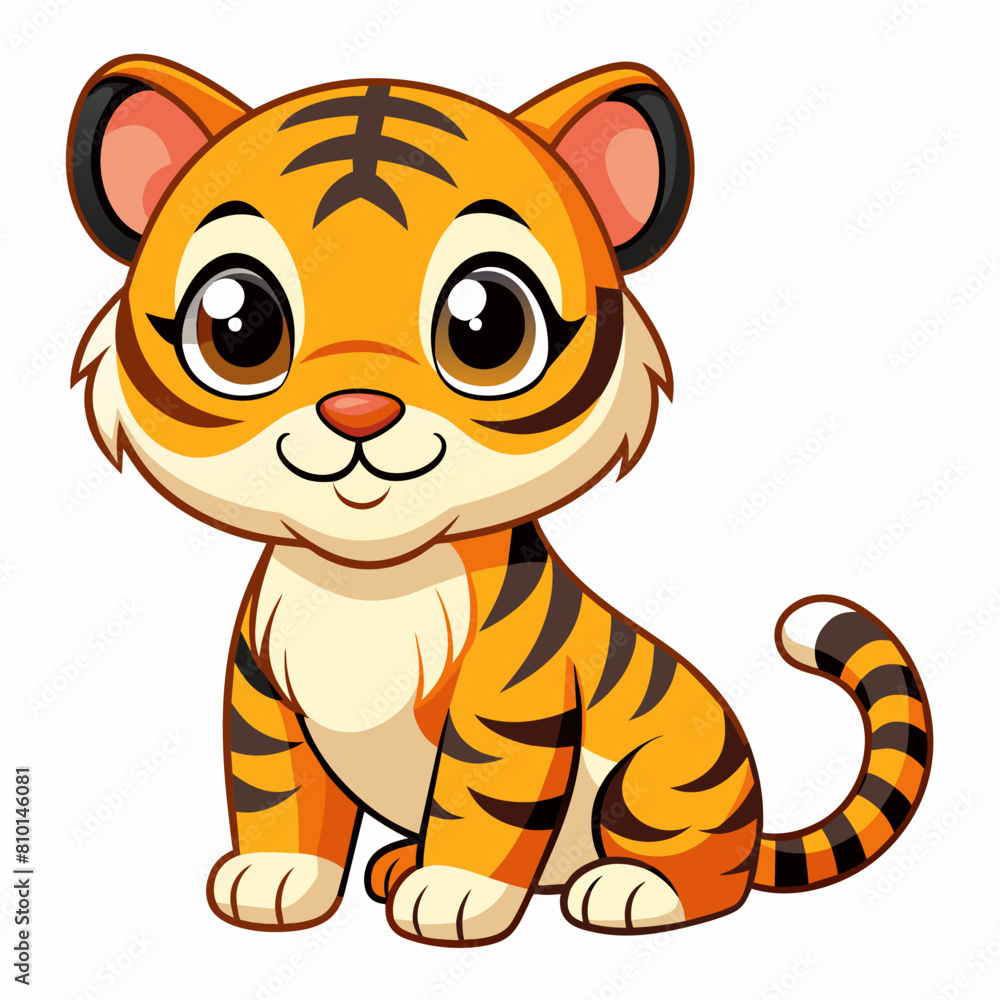 cartoon tiger cub vector illustration cartoon tiger cub vector illustration