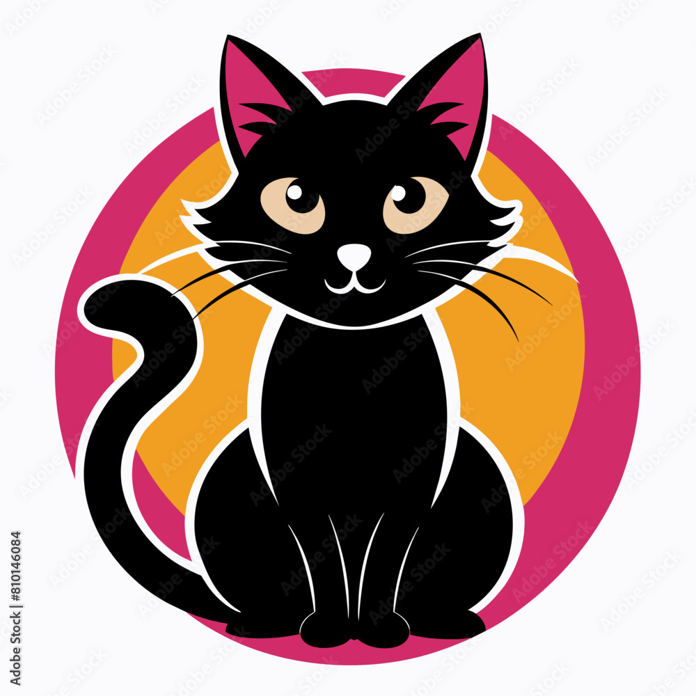 cat cute logo icon vector silhouette cat cute logo icon vector silhouette