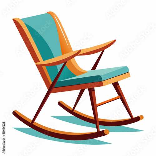 Modern rocking chair  on white background
