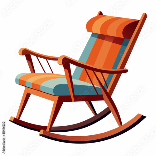 Modern rocking chair  on white background