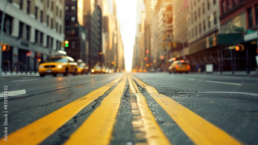 street view worm-eye-view perspective of urban cityscape, Generative Ai street view worm-eye-view perspective of urban cityscape, Generative Ai