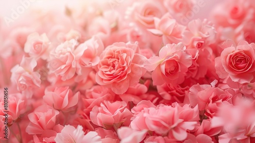 Soft pink gradient. Red Background of Soft Rose flowers and beautiful Pink Background