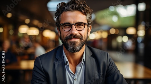 Man Wearing Glasses and Brown Jacket