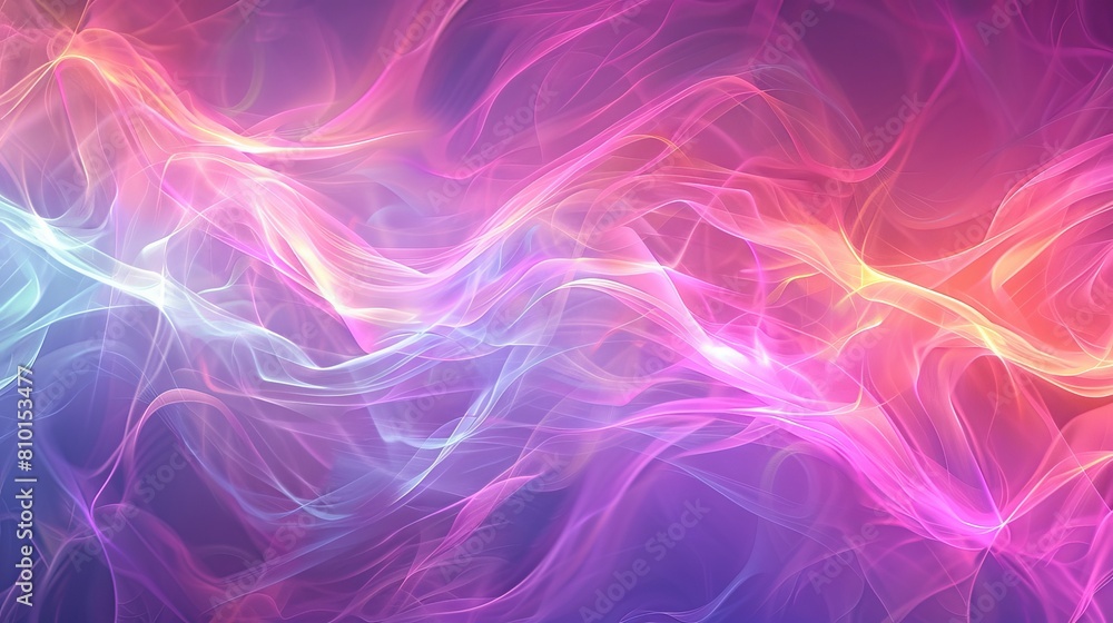 Psychedelic neon wave designs with an ethereal glow, perfect for digital projects on white
