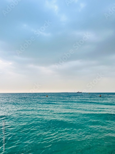 cloudy seascape, azure sea horizon © Oksana