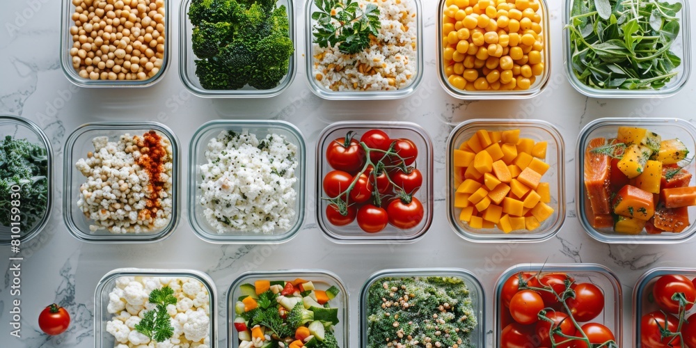 Assorted fresh meal prep containers Assorted fresh meal prep containers