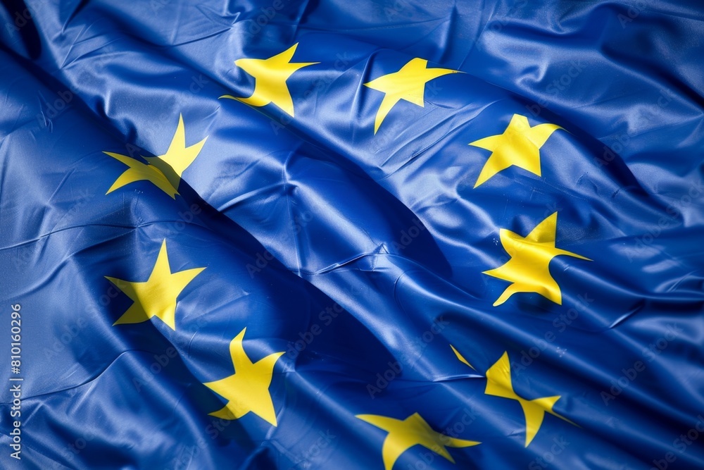Eu flag rippling in the breeze Eu flag rippling in the breeze