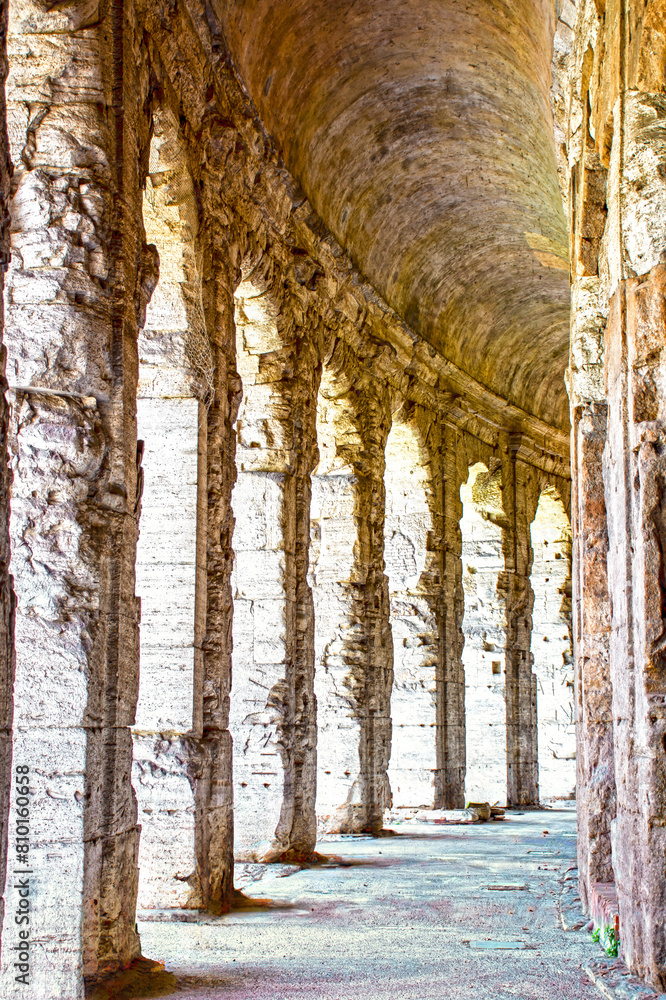 Theatre of Marcellus, Rome, Italy - arcades and arches detail