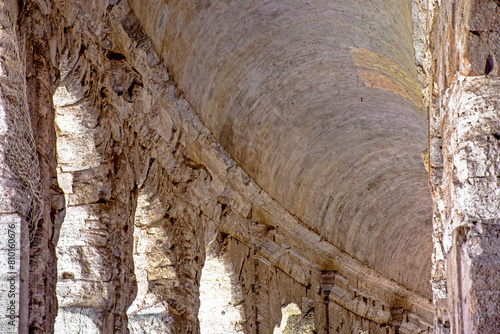 Theatre of Marcellus, Rome, Italy - arcades and arches detail photo