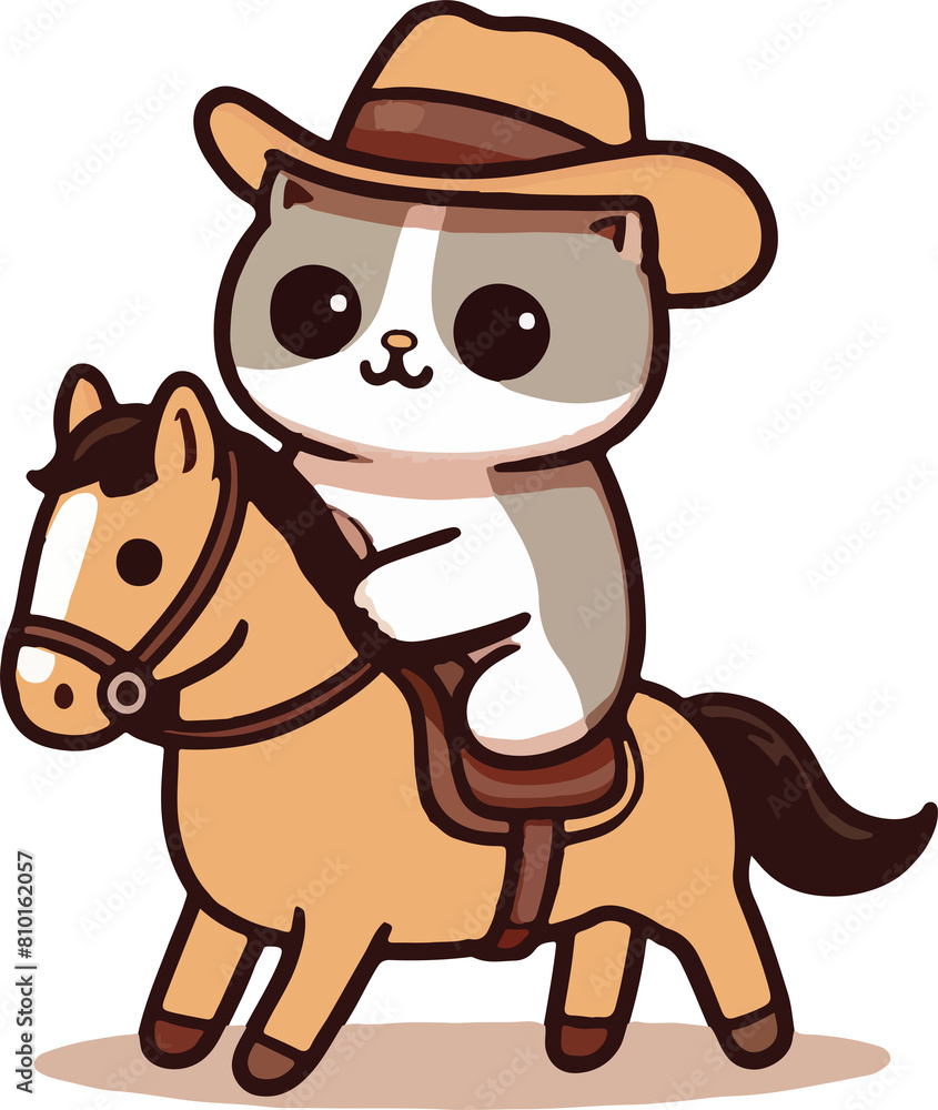 cat wearing a hat and riding a horse cat wearing a hat and riding a horse