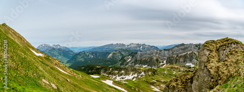 View on Swiss Alps near Speer peak