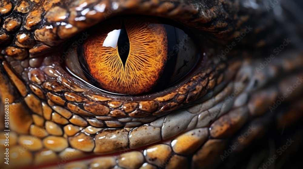 Closeup of a reptile's eye with intricate patterns Closeup of a reptile's eye with intricate patterns