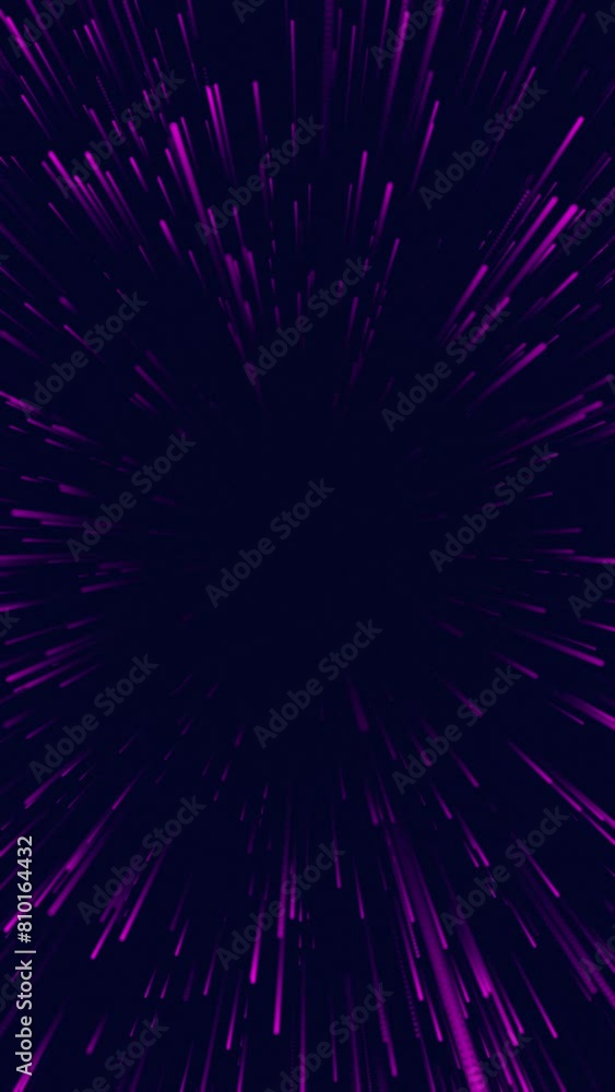 Hyperspace jump through the stars into space. Animated background of pink particles lines forming a tunnel. bright neon hyper speed jump to another universe with speeding light trails Hyperspace jump through the stars into space. Animated background of pink particles lines forming a tunnel. bright neon hyper speed jump to another universe with speeding light trails