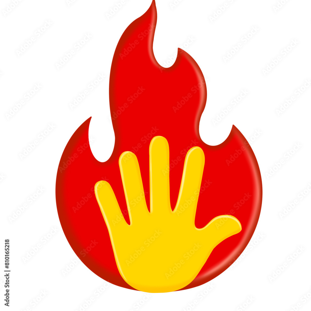 hand with fire on transparent background hand with fire on transparent background