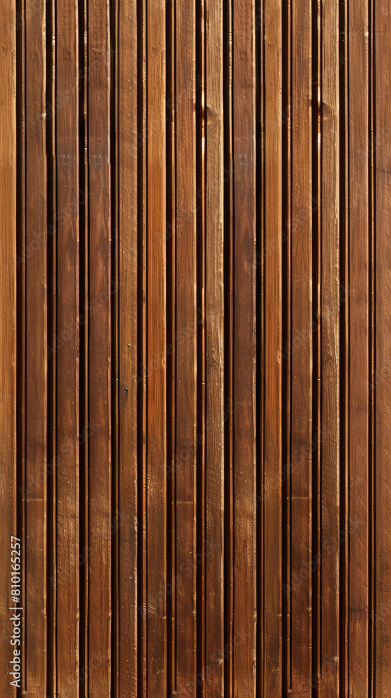 Fototapeta premium Brown Wood Slats with Varied Heights