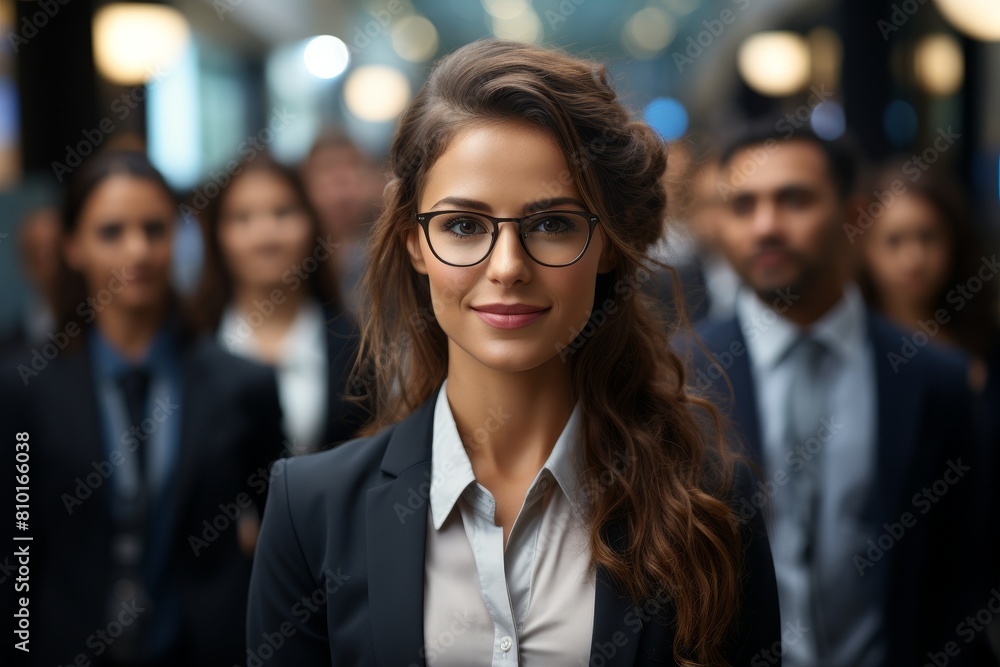 confident young businesswoman in formal attire confident young businesswoman in formal attire