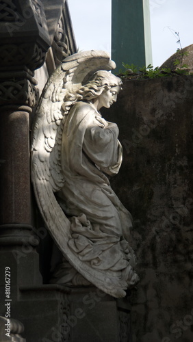 Angel statue in La Recoleta Cemetery in Buenos Aires, Argentina