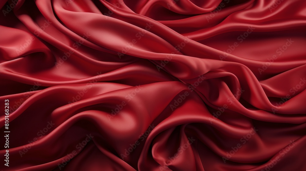 Fototapeta premium Close Up of Red Fabric